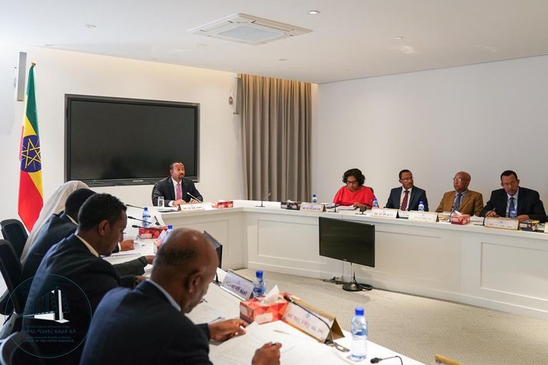 رئيس الوزراء الإثيوبي خلال اجتماع مجلس الوزراء