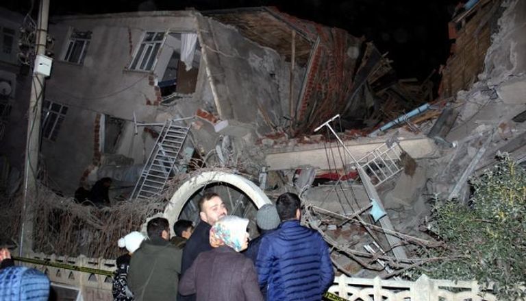 آثار الدمار جراء الزلزال في تركيا 