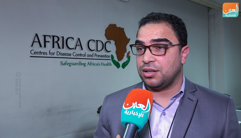 جانب من المؤتمر الصحفي بمقر الاتحاد الأفريقي في أديس أبابا