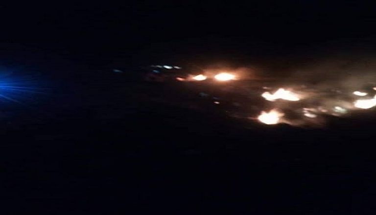 صورة قريبة من مكان سقوط الطائرة العسكرية شرق الجزائر صورة لحطام الطائرة العسكرية الجزائرية