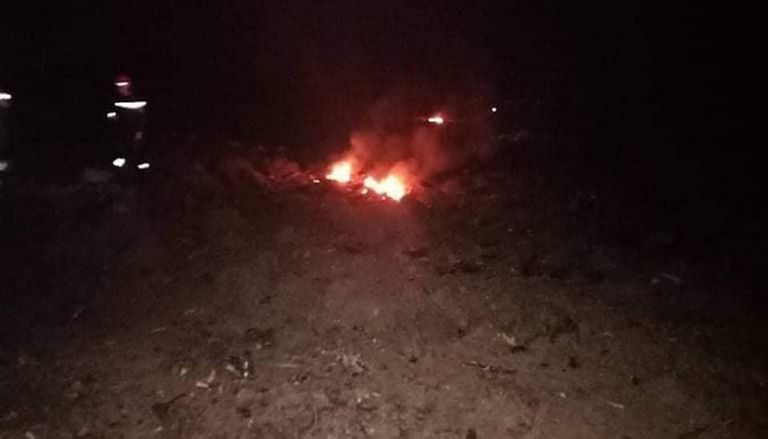 صورة لحطام الطائرة العسكرية الجزائرية