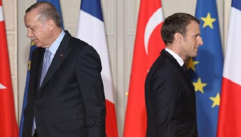 الرئيسان الفرنسي إيمانويل ماكرون والتركي رجب طيب أردوغان