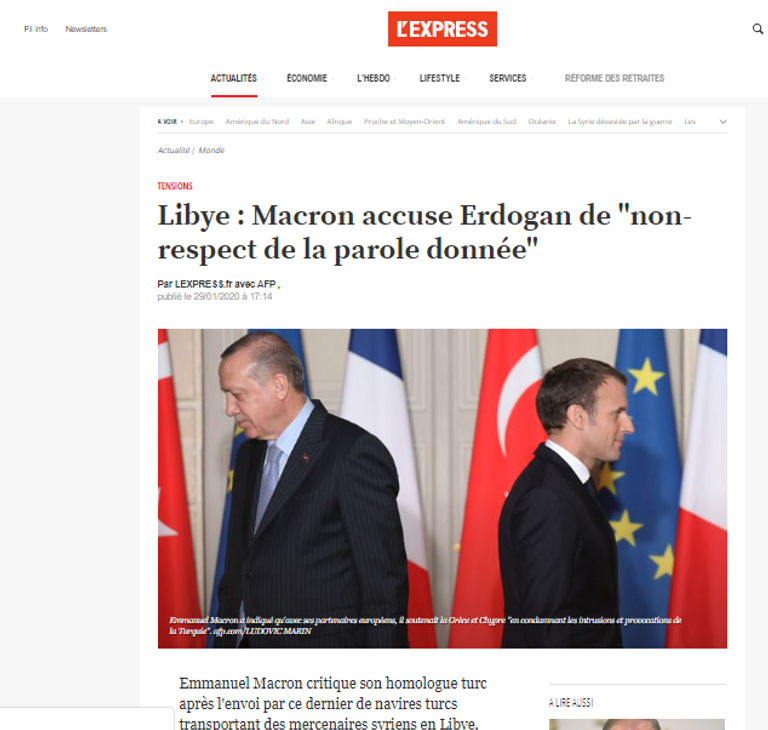 الرئيسان الفرنسي إيمانويل ماكرون والتركي رجب طيب أردوغان