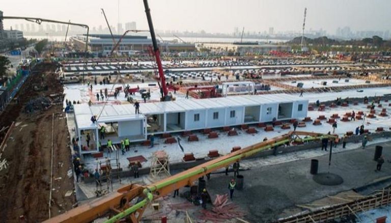 بناء 40% من ثاني مستشفيات الصين لمواجهة كورونا خلال 5 أيام