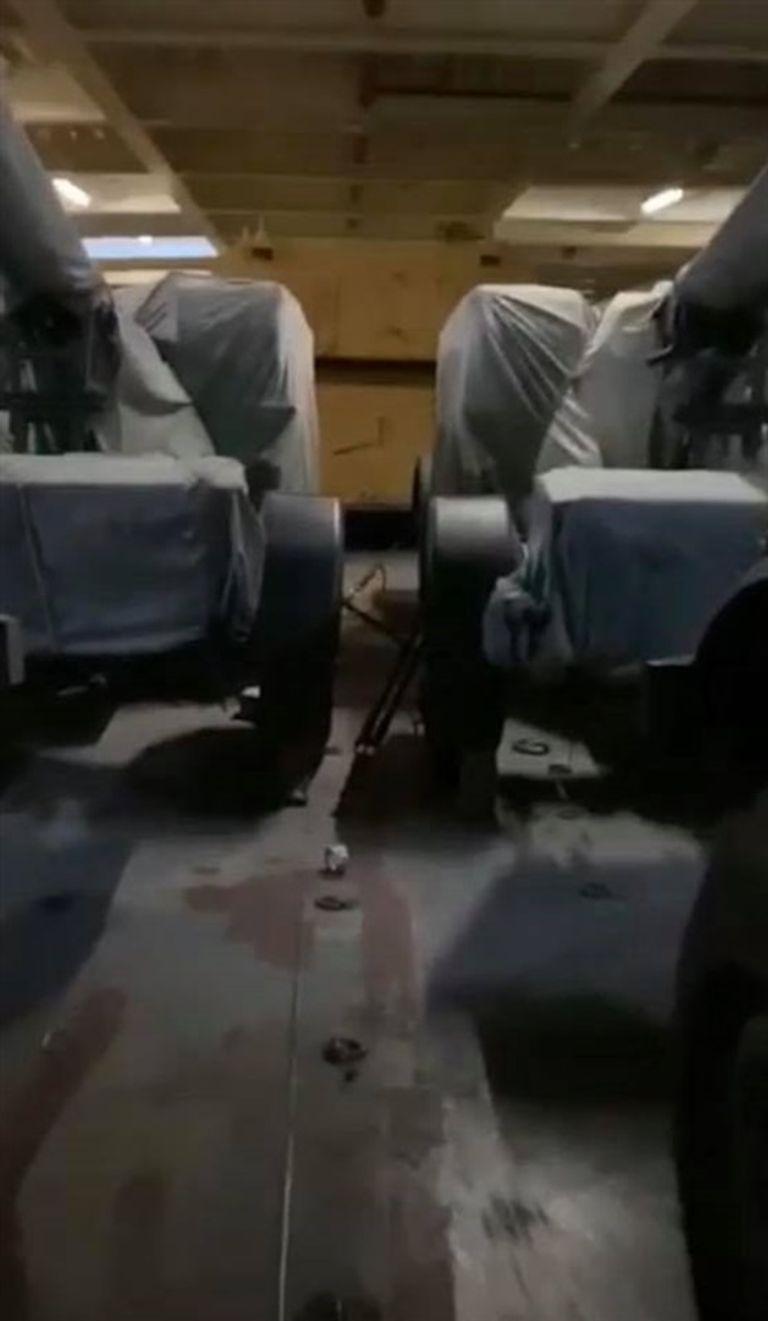 جانب من الأسلحة التركية المضبوطة 