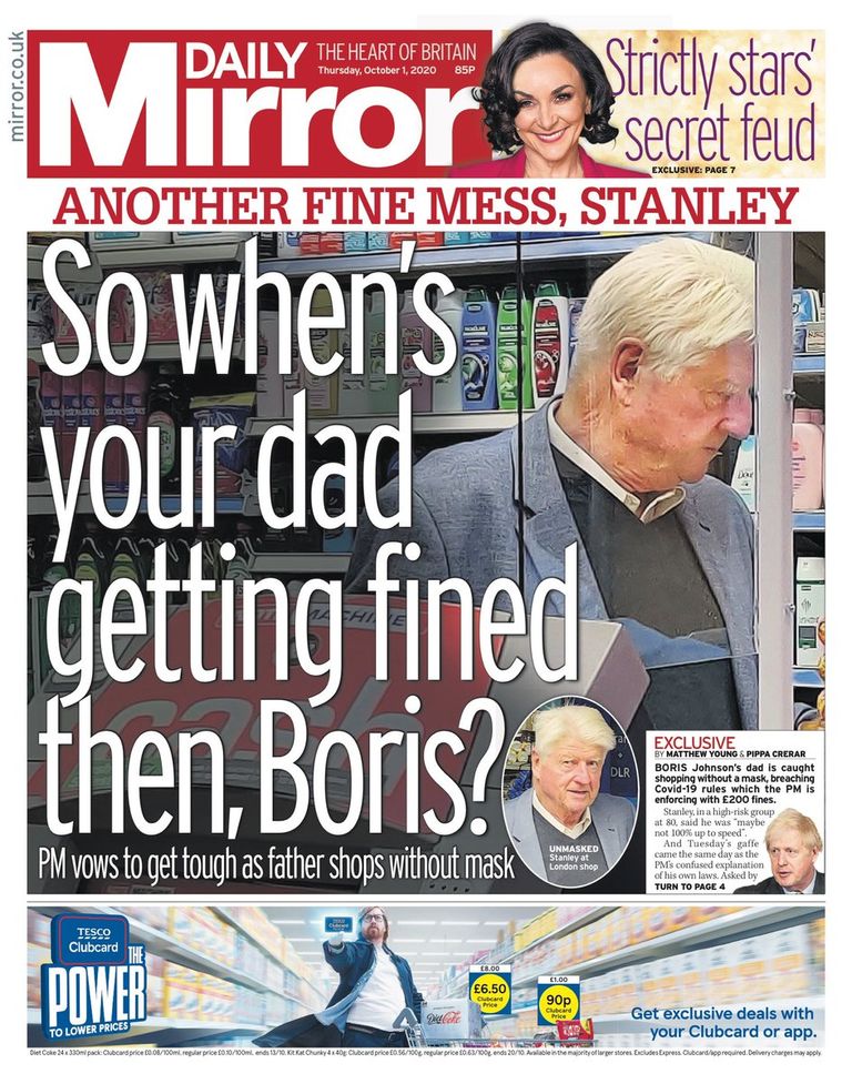 بوريس جونسون مع والده ستانلي