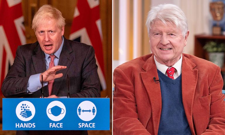 بوريس جونسون مع والده ستانلي