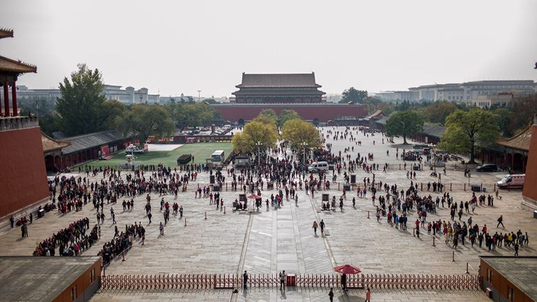 أحد مباني المدينة المحرمة في الصين