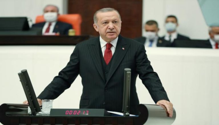 جانب من كلمة أردوغان أمام البرلمان التركي