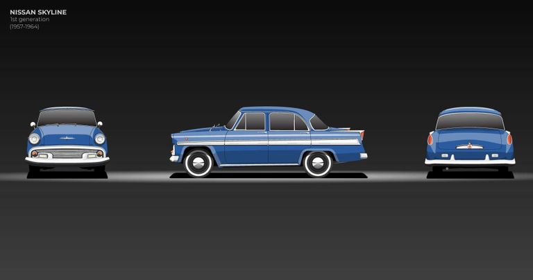 أول اجيال الطراز طراز نيسان سكاي لاين