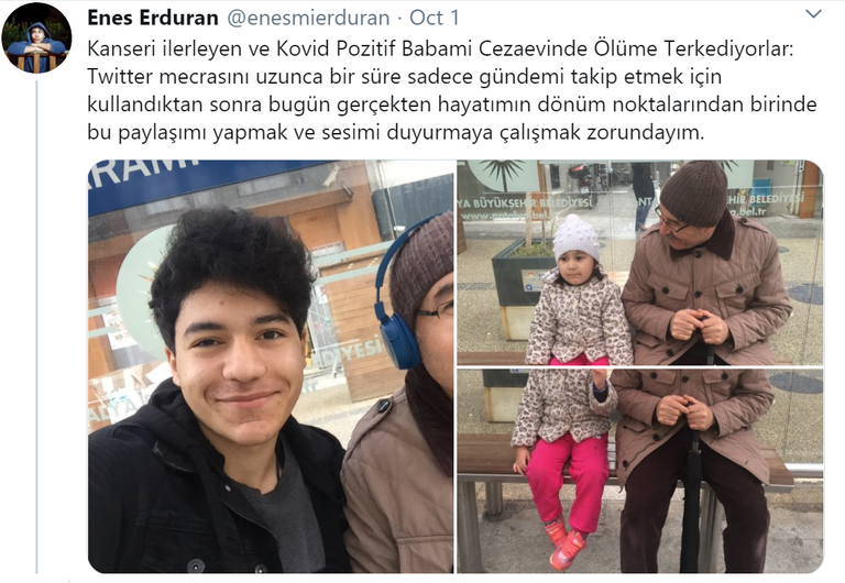 الشاب أنس إردوران مع والده