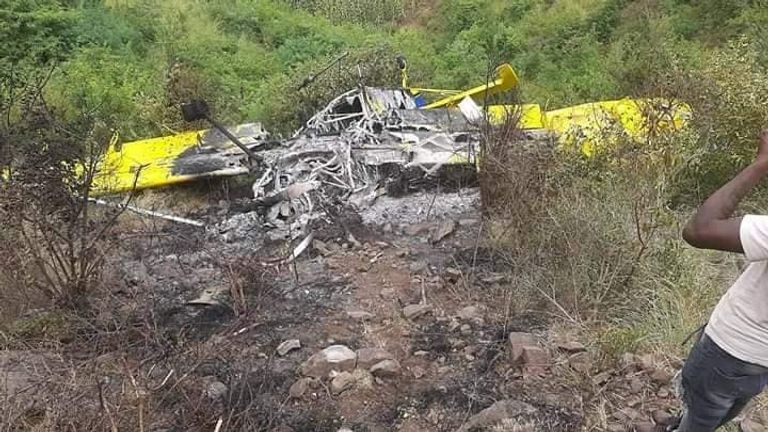 الطائرة المروحية المنكوبة