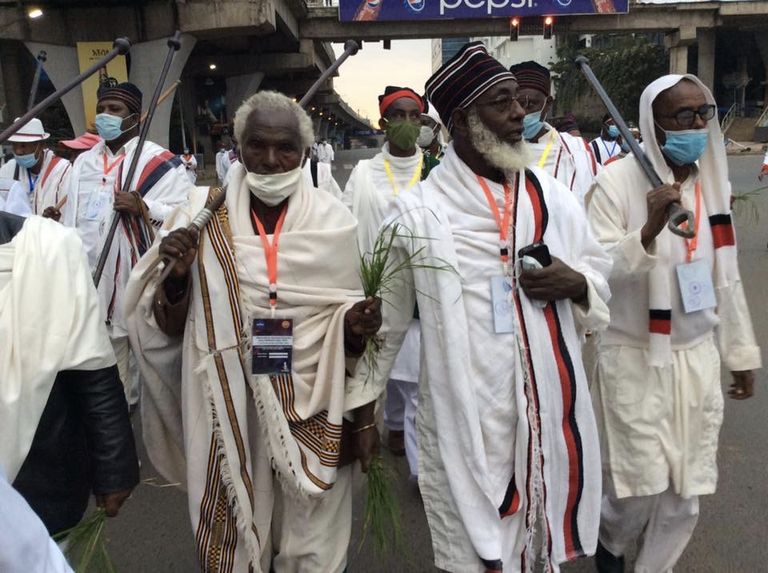 جانب من احتفالات يوم الشكر في أديس أبابا