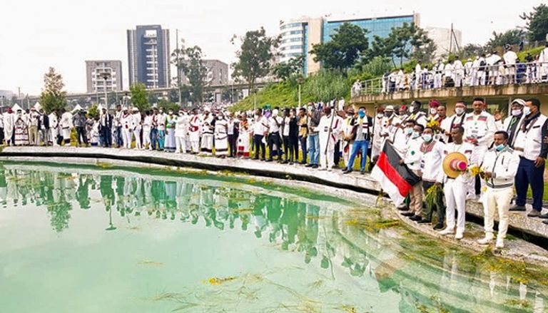 جانب من احتفالات يوم الشكر في أديس أبابا