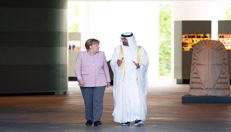 الشيخ محمد بن زايد آل نهيان والمستشارة أنجيلا ميركل زيارة سابقة للشيخ محمد بن زايد آل نهيان إلى ألمانيا