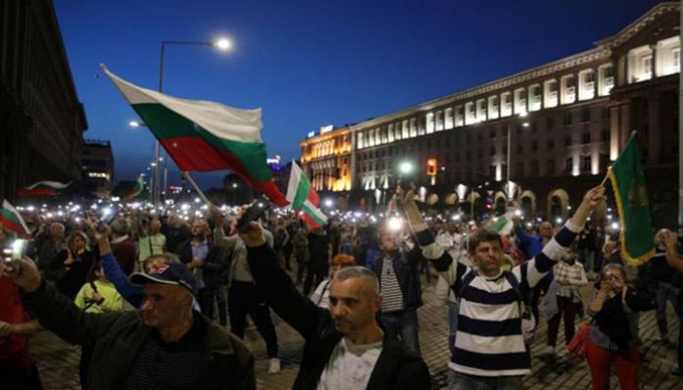 جانب من المظاهرات في بلغاريا