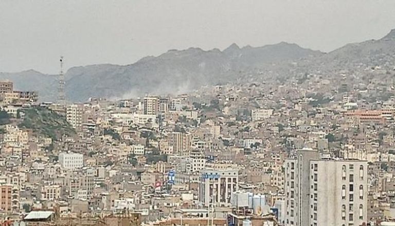 قصف حوثي على مدينة تعز - أرشيفية