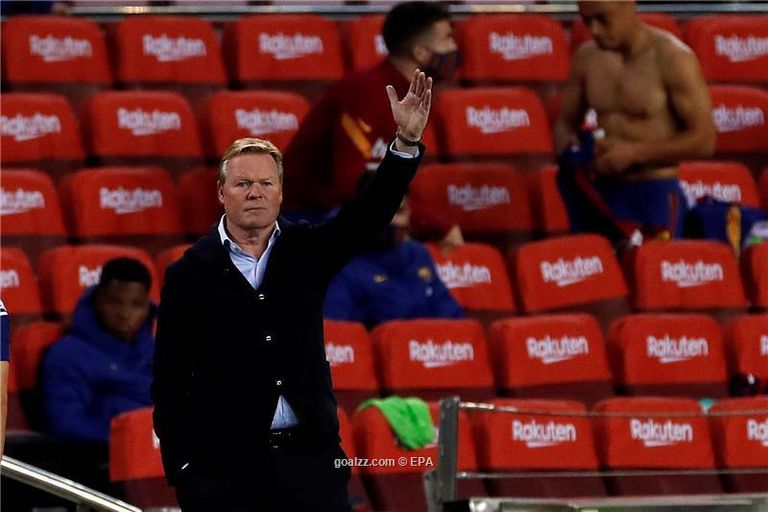 رونالد كومان مدرب برشلونة من مواجهة برشلونة وإشبيلية في الدوري الإسباني