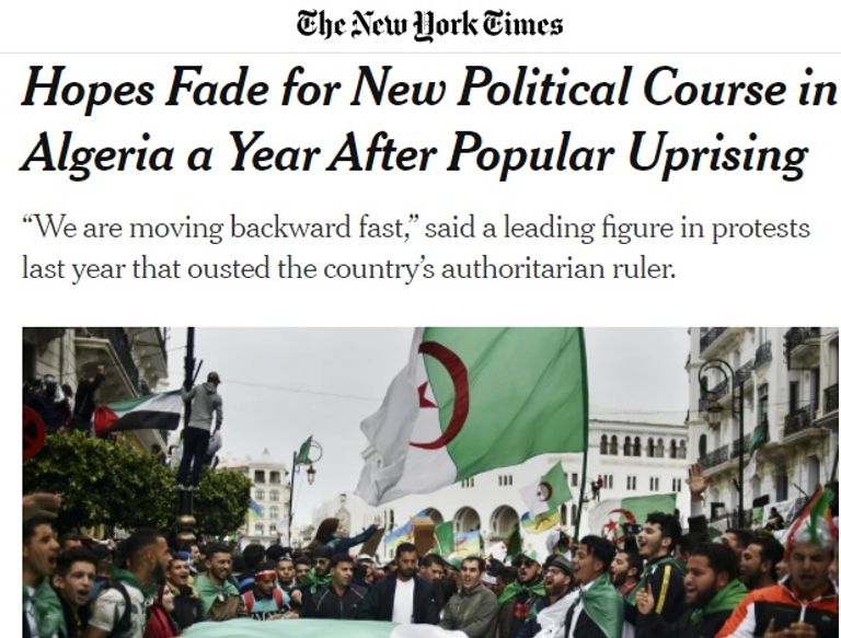 تقرير صحيفة نيويورك تايمز الأمريكية الرئيس الجزائري وقائد أركان الجيش - أرشيفية