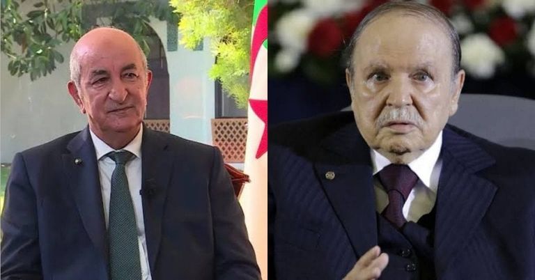 الرئيسان الجزائريان الحالي عبد المجيد تبون والسابق عبد العزيز بوتفليقة الرئيس الجزائري وقائد أركان الجيش - أرشيفية