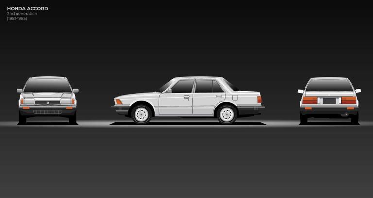 الجيل الثاني مراحل تطور طراز هوندا أكورد