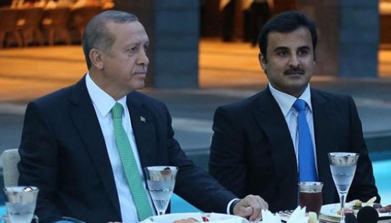 تميم وأردوغان خلال لقاء سابق 