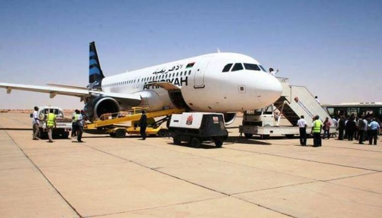 طائرة تتبع شركة الخطوط الليبية- أرشيفية