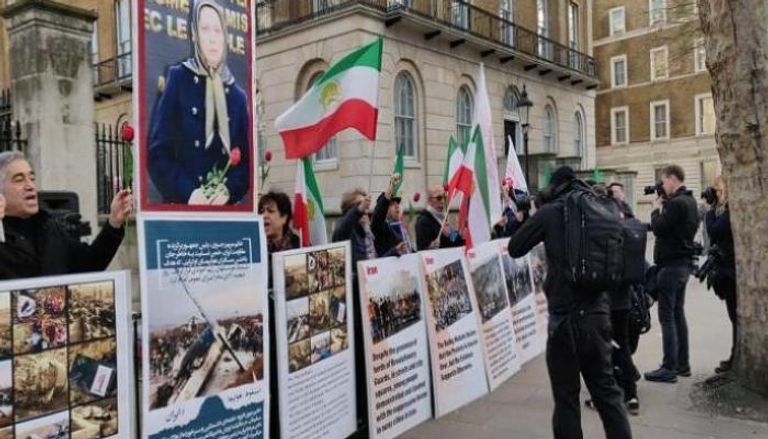 مظاهرة للمعارضة الإيرانية في بريطانيا-أرشيفية