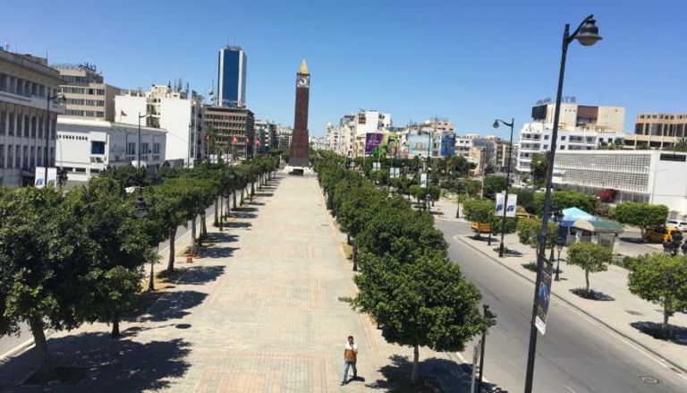 أحد شوارع العاصمة تونس