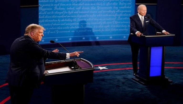 دونالد ترامب وجو بايدن خلال المناظرة الأولى 