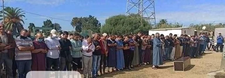 جنازة المغدورة شيماء جثة امرأة قتلت حرقا عثر عليها بمحافظة سطيف الجزائرية