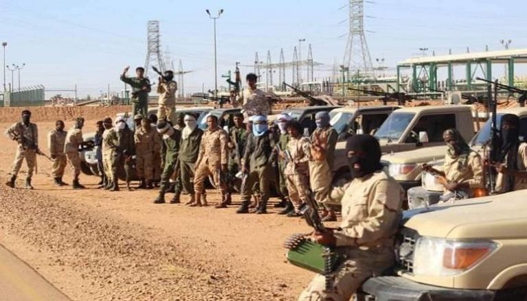 جانب من وصول قوات الجيش الليبي إلى حقلي النفط 