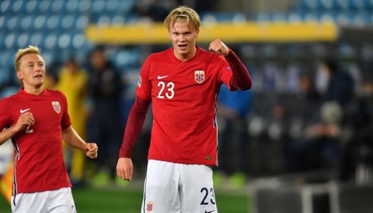 إيرلينج هالاند نجم فريق بروسيا دورتموند ومنتخب النرويج