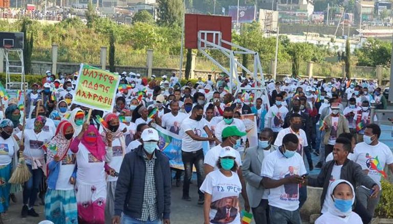 مسيرات تأييد بعدة مدن إثيوبية لرئيس الوزراء آبي أحمد 