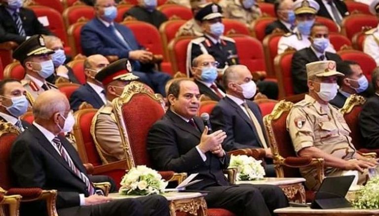 الرئيس المصري عبدالفتاح السيسي خلال الندوة التثقيفية للقوات المسلحة