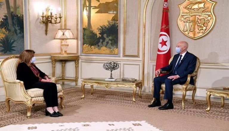 الرئيس التونسي خلال لقاء ستيفاني وليامز