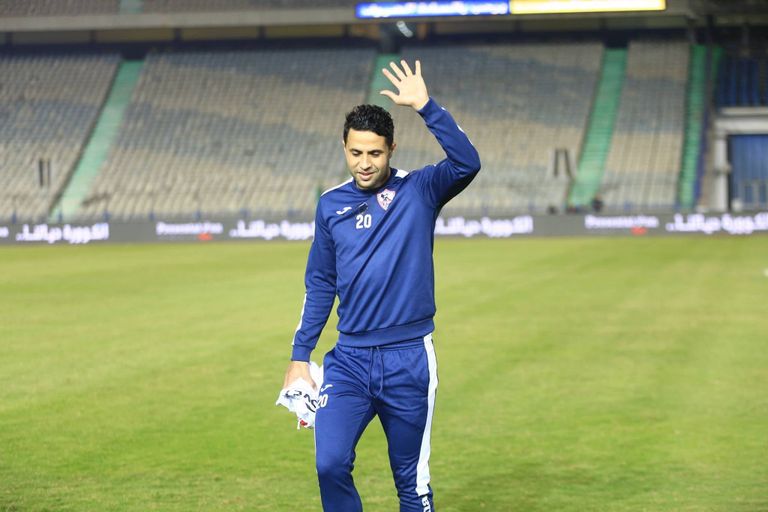 محمد إبراهيم لاعب الزمالك السابق ومصر المقاصة الحالي