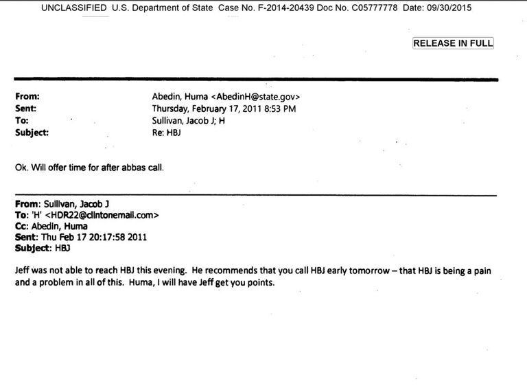 كلينتون كانت ترتبط بعلاقة وثيقة مع حمد بن جاسم