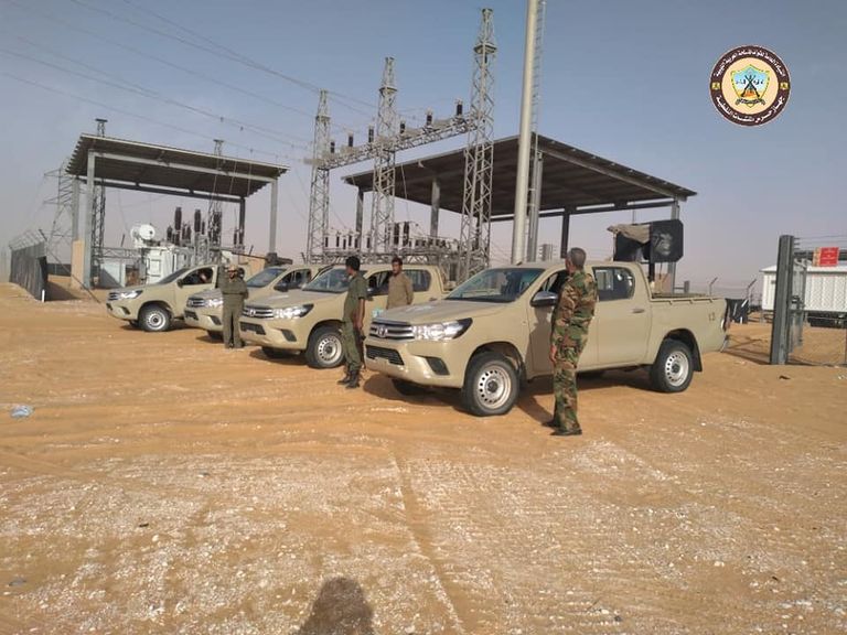 دوريات تأمين تابعة للجيش الوطني الليبي