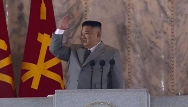  زعيم كوريا الشمالية كيم جونج أون أثناء الخطاب 