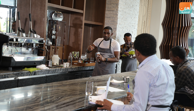 مسابقة تحضير القهوة الإثيوبية 