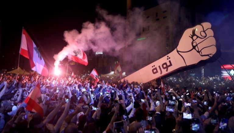 جانب من احتجاجات لبنان 