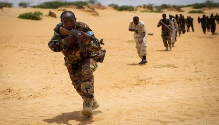 قوات من الجيش الصومالي تمشط إحدى المناطق- أرشيفية