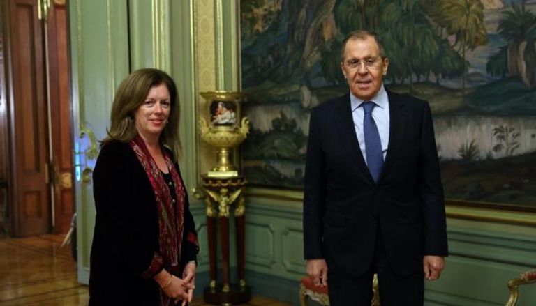 المبعوثة الأممية إلى ليبيا ووزير الخارجية الروسي