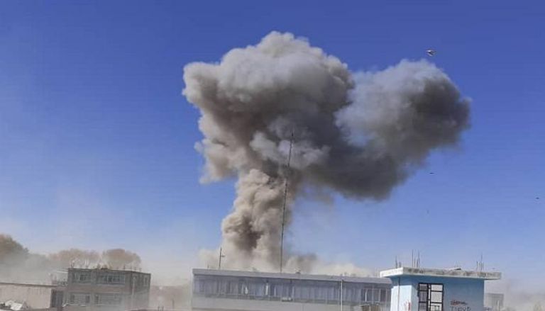 آثار انفجار غور في أفغانستان