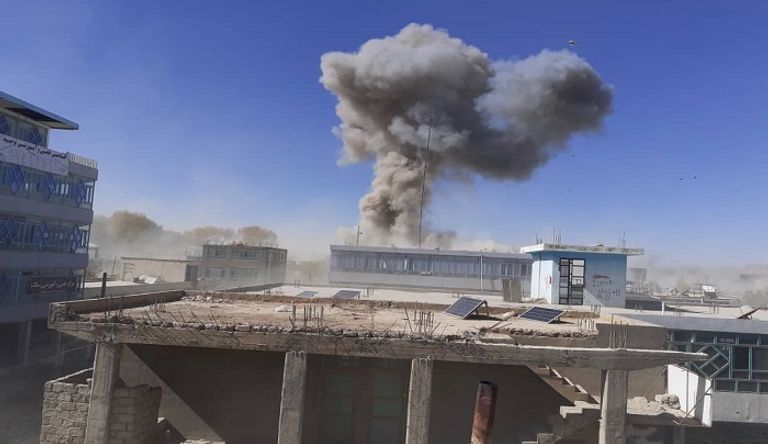 آثار انفجار غور في أفغانستان