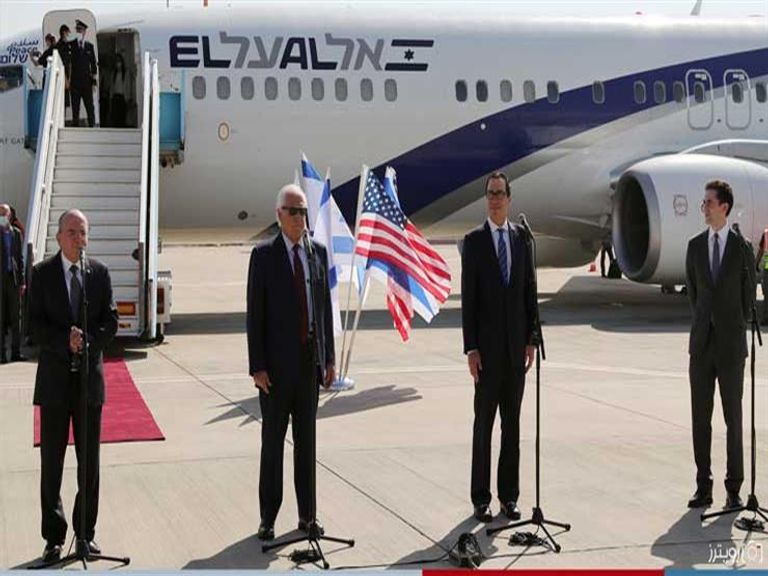 من مراسم استقبال الوفد الإسرائيلي بالبحرين استقبال رسمي للوفد الإسرائيلي في البحرين