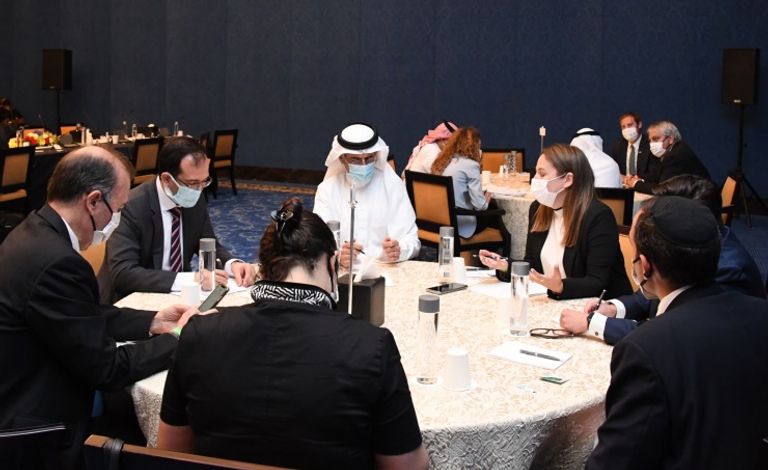 مجموعات العمل المشتركة بين البحرين وأمريكا وإسرائيل تعقد عدة اجتماعات لبحث مجالات التعاون المشترك بحث مجالات التعاون المشترك بين البحرين وإسرائيل والولايات المتحدة
