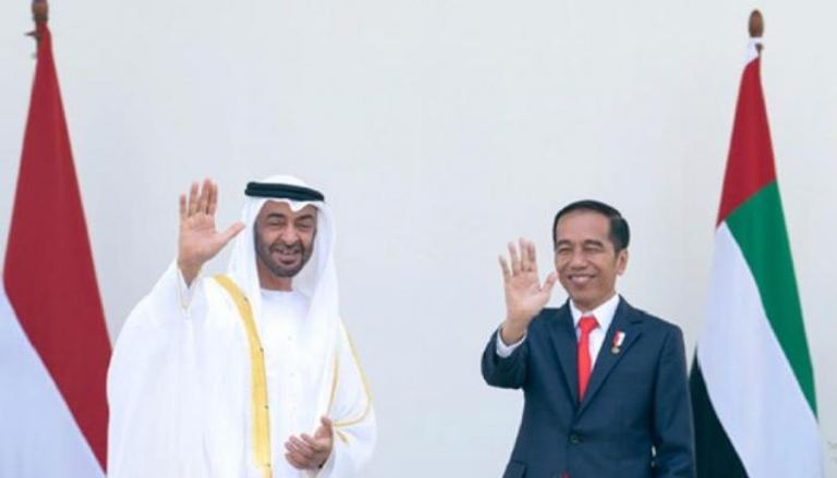 لقاء بين الشيخ محمد بن زايد آل نهيان ورئيس إندونيسيا