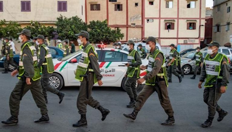 انتشار أمني مكثف للشرطة المغربية خلال كورونا - أ.ف.ب